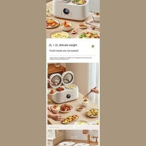 Double Gallbladder Intelligent Rice Cooker Mini Multi-function Household Double Combination Rice Cooker 3-4 People. Kitchen Appliances: Food Cookers and Steamers.