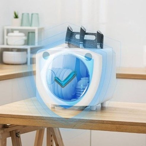 Cute Mini Dish Organizer Drain Cube Box