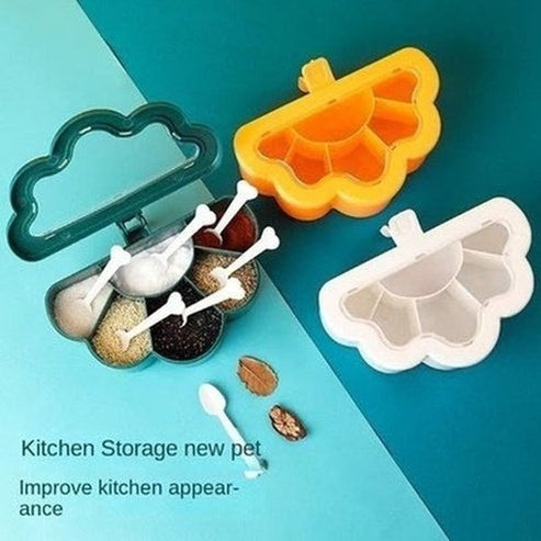 Seasoning Box 6 in 1 Sugar Bowl Salt Shaker Spice Rack