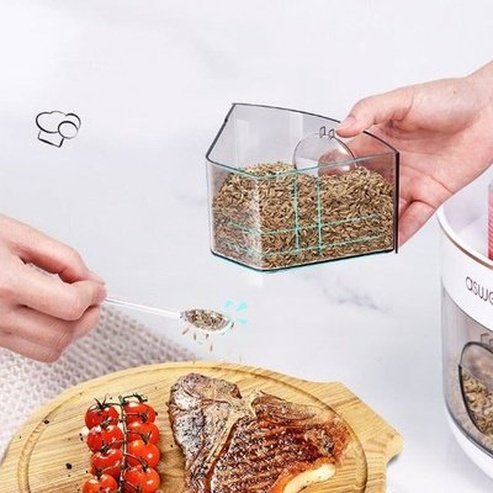 plastic round rotating spice organizer rack seasoning storage rack rotating organizer round shelf spice tray. kitchen organizers. type: spice organizers.