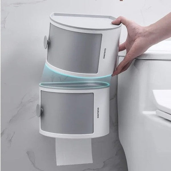 Elegant Wall-Mounted Waterproof Toilet Roll Holder Paper Dispenser
