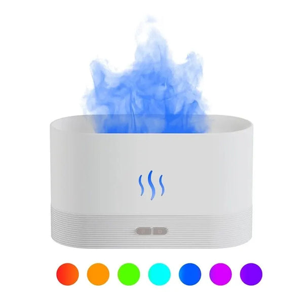 Flame Essential Oil Diffuser – 7 Color-Changing Effects