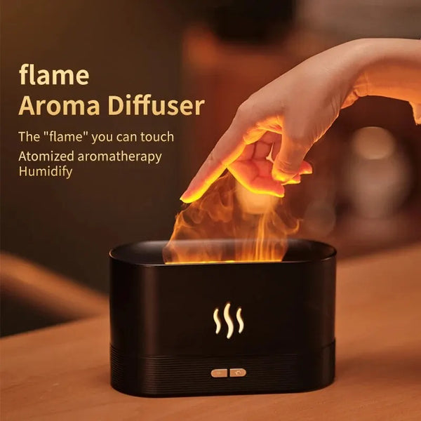 Flame Essential Oil Diffuser – 7 Color-Changing Effects