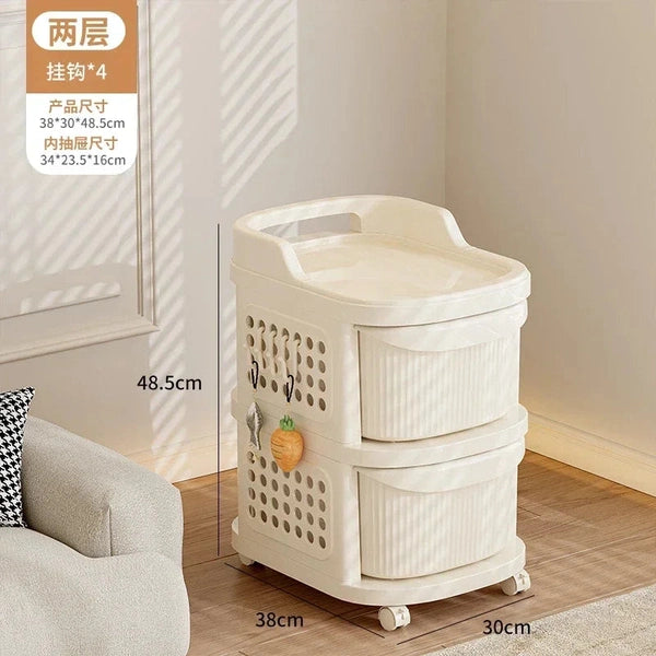 Snack Cabinet Cart, Trolley Drawer Type Rack