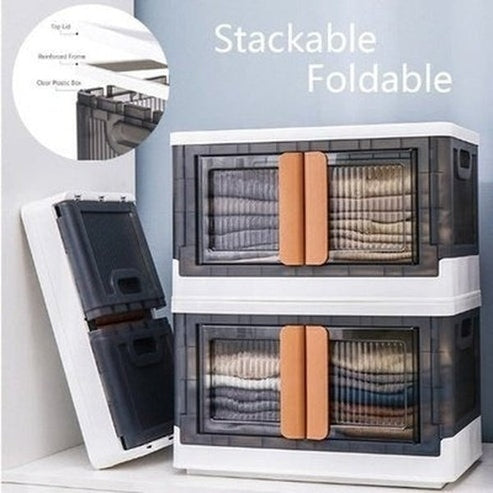 Sturdy Foldable Plastic Organizer Container Box