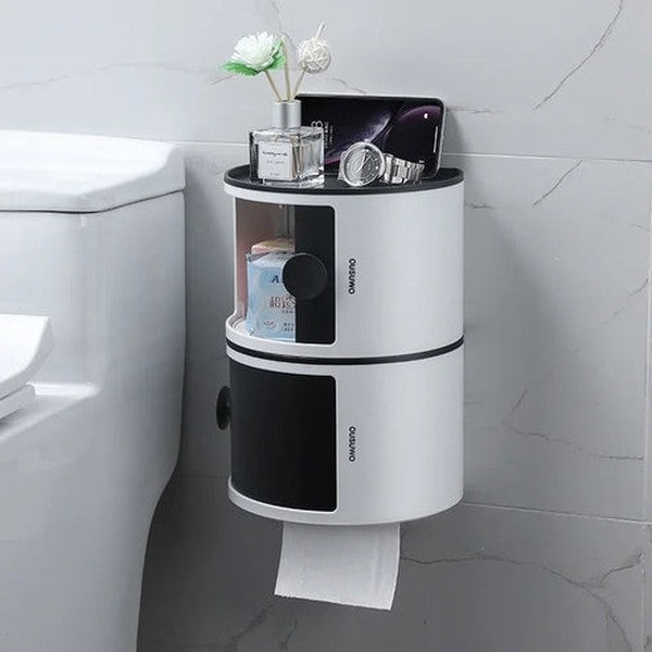 Elegant Wall-Mounted Waterproof Toilet Roll Holder Paper Dispenser
