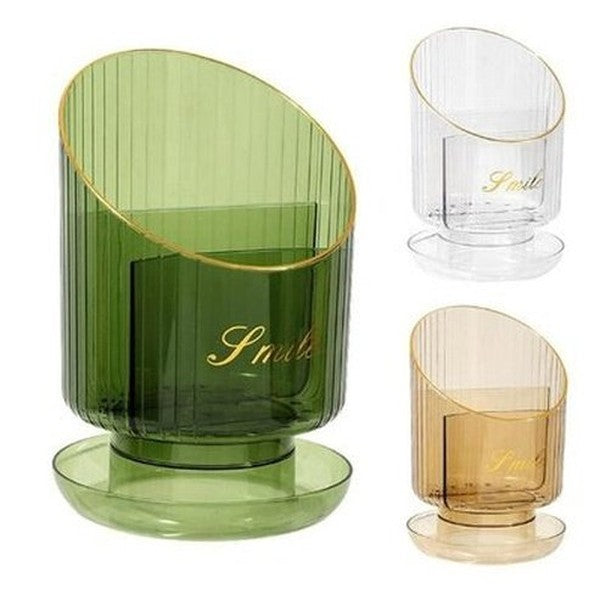 3-Slots Makeup Brush Storage Organizer Box for Desk