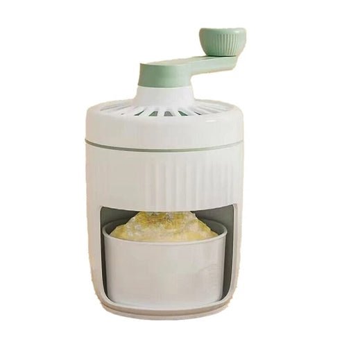 Manual Rotary Ice Crusher | Portable Shaved Ice Machine with Ice Trays