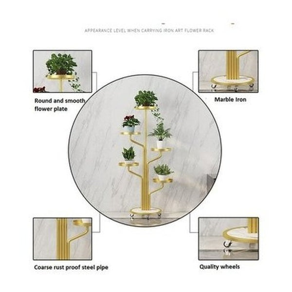 Simple Modern Living Room Floor Type Indoor Iron Flower Pot Frame Balcony Fleshy Plant Layer Rack. Decor. Type: Garden Pot Saucers & Trays.