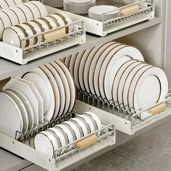 Sliding Dish Rack Kitchenware Storage Shelf kitchen Dish Drying Rack
