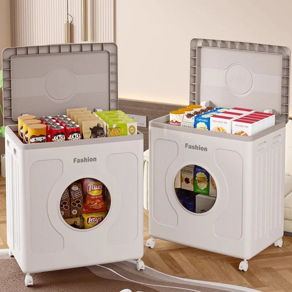 Folding Storage Box With Lid, Multifunction Toys Books Organizer