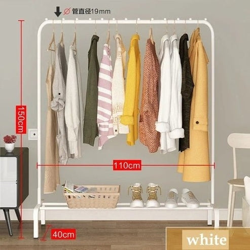 Modern Metal Coat Rack with Shoe Storage | Multifunctional Entryway Organizer for Clothes & Accessories