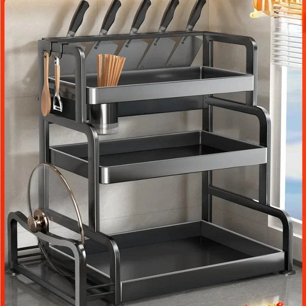 Kitchen Shelf Seasoning Table Multifunctional Household Seasoning Salt Seasoning Jar Storage Box Shelf