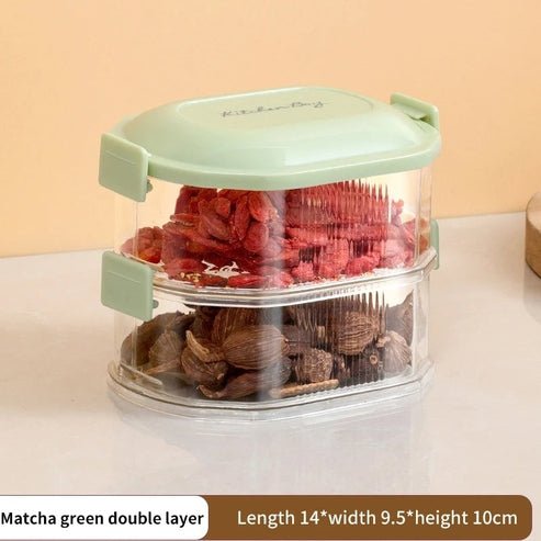 Multi-Layer Spice Storage Container with Airtight Seal | Fresh-Keeping Box for Spices, Nuts, & More