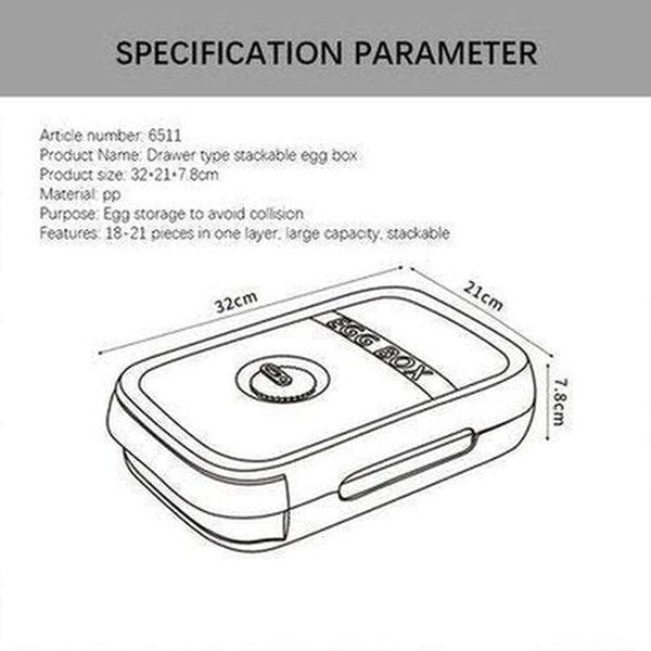 Stackable Egg Holder Storage Box Drawer Automatic Rolling Refrigerator Egg Organizer Container Space Saver Kitchen Organizer. Food Storage: Food Storage Containers.