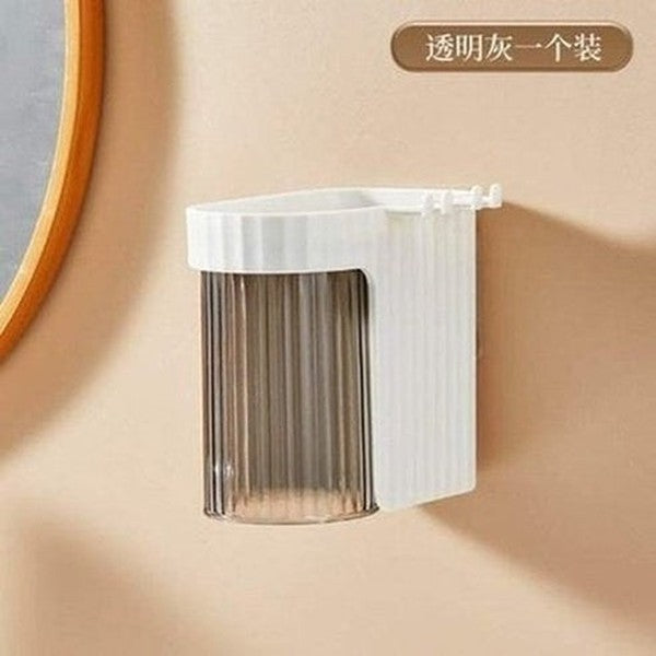 Wall-mounted Magnetic Mouthwash Cup Toothbrush Rack