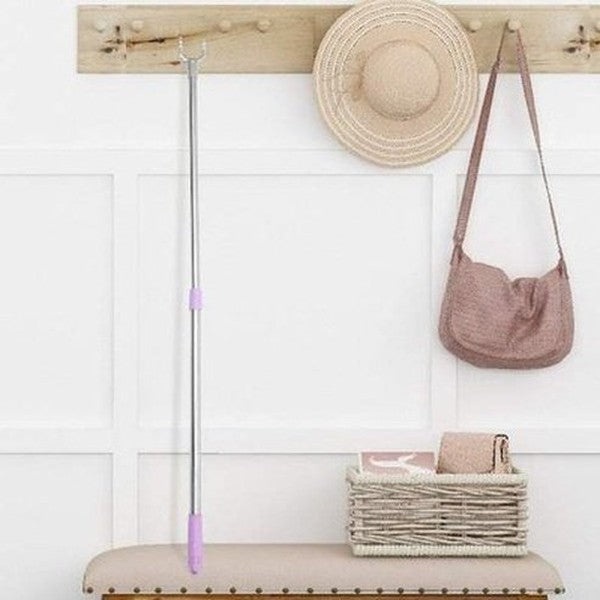 Stainless-Steel Telescopic Wardrobe Pole Hook