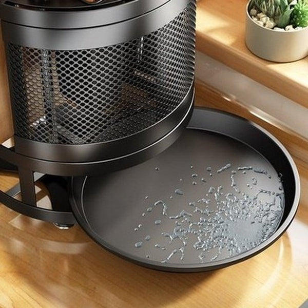 Rotating Black Metal Round Knife Holder. Rotary Kitchen Knife Holder, Tableware Cutting Board Integrated Shelf.