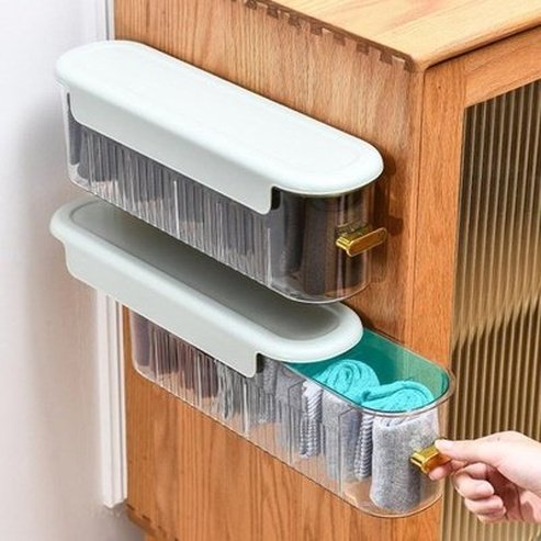 Storage Box Transparent Visible Classify Storing Dust-proof Drawer. 6 Grids Underwear Case Closet Organizer. Storage and Organization: Household Storage Containers.