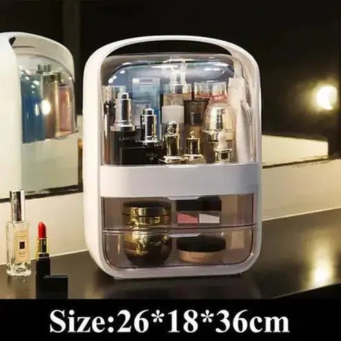 LED Desktop Makeup Organizer Box