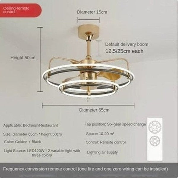 RC Ceiling Fan Lamp LED Three-color Lighting Integrated Fan Lamp Frequency Conversion Mute Modern Household Ceiling Fan Lamp. Decor: Lamps.