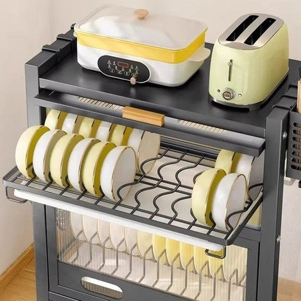 Space-Saving Modern Corner Showcase Sideboard