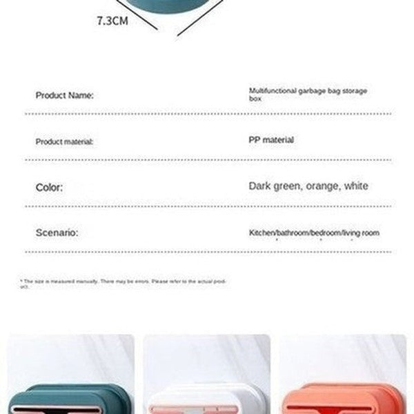 Kitchen Bathroom Hanging Trash Bag Dispenser and Storage Box Wall Mounted Kitchen Plastic Bag Container. Cleaning Tools. Type: Trash Cans & Wastebaskets.