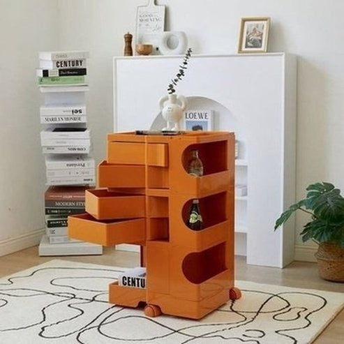 Indulge in the luxurious style of the Nordic Rotating Multilayer Bed Table, perfect for the small apartment. Decor. Furniture. Tables. Type: Nightstands.