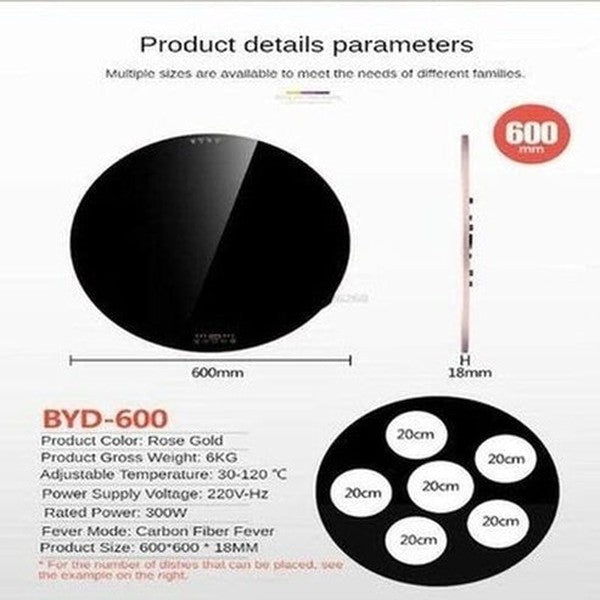 Rotating Food Insulation Plate Heating Board