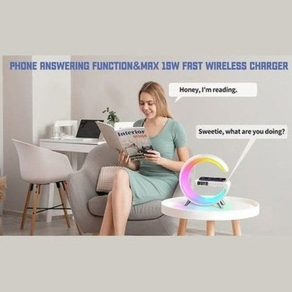 LED Night Lights Multifunction Sunrise Alarm Clock Wake Up Light Bluetooth Speaker Phone Wireless Charger RGB Dimmable Desk Lamp. Decor. Type: Clocks