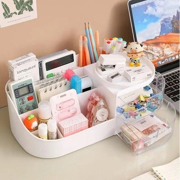 Large Capacity Cosmetic Storage Box with Drawers
