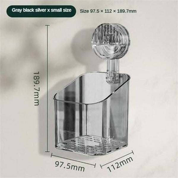 Bathroom Accessories Transparent Silver Storage Cosmetic Storage Rack Suction Cup Storage Basket