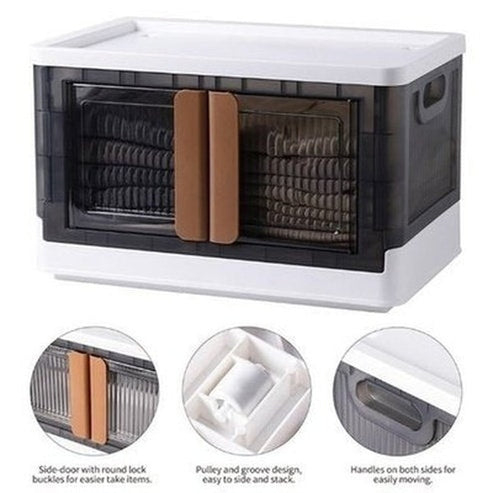 Sturdy Foldable Plastic Organizer Container Box