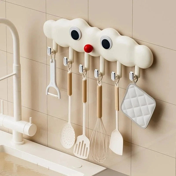 Household Cloud Hook, Door Punch-Free Strong Clothes Hook