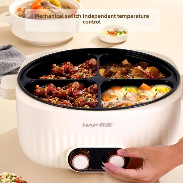 Mandarin Ducks Electric Hot Pot – Four Palace Grid Household Steaming