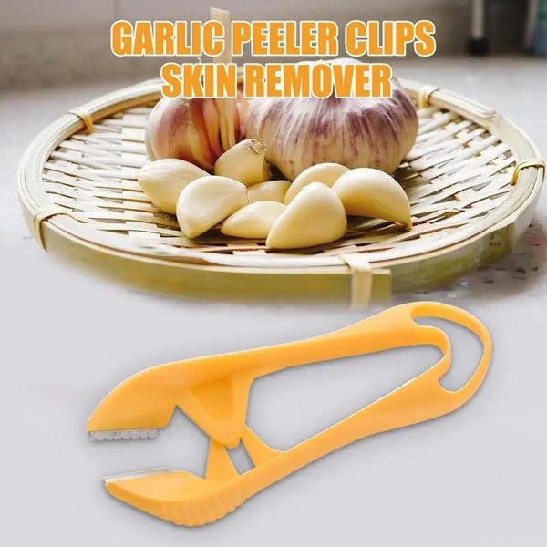 Garlic Peeler Clips Stainless Steel Vegetable Peeling Tool Garlic Peeling Tweezers Tongs