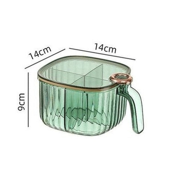 Transparent Plastic Condiment Container With Lid. Spices Storage Box With Spoon. Plastic Clear Condiment Storage Box. Tools & Utensils. Kitchen Organizers: Spice Organizers.
