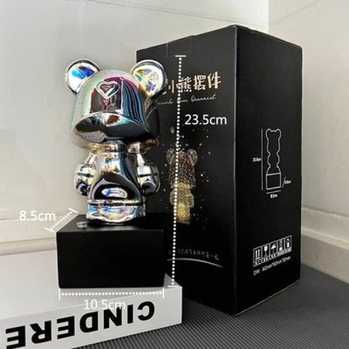 Creative 3D Glass Fireworks Little Bear Night Light Nordic Luxury Home Decor Living Room Desk Decorative Atmosphere Light. Decor: Night Lights & Ambient Lighting