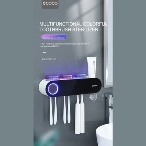 ECOCO Solar Ultraviolet Toothbrush Holder Automatic Toothpaste Squeezer Dispenser Toothbrush Disinfector. Bathroom Accessories. Type: Toothbrush Holders.