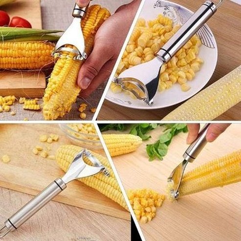 Stainless steel corn thresher, peeler and peeler