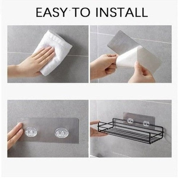 Wall-Mounted Metal Corner Bathroom Storage Rack