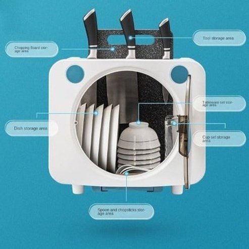 Cute Mini Dish Organizer Drain Cube Box