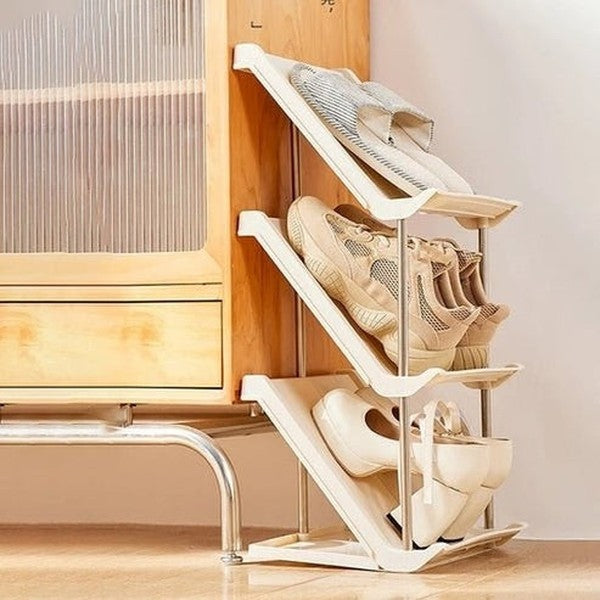Plastic Shoe Rack Multi-Layer Stackable Shoe Organizer