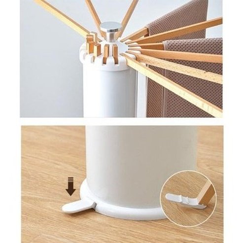 Solid Wood Foldable Floor Drying Rack Clothes Hanger