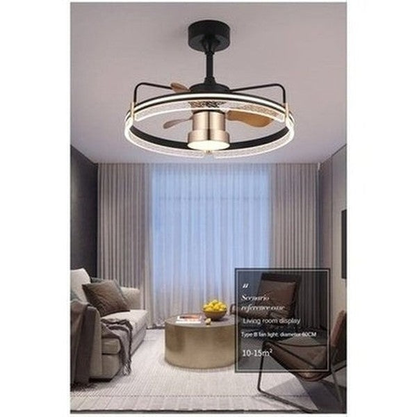 RC Ceiling Fan Lamp LED Three-color Lighting Integrated Fan Lamp Frequency Conversion Mute Modern Household Ceiling Fan Lamp. Decor: Lamps.