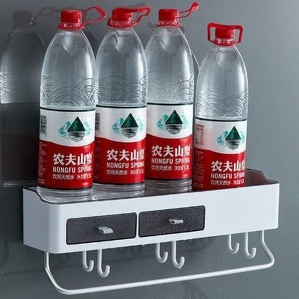 Bathroom Shelf Punch-Free Bathroom Shelf Wall Mounted Storage Rack Towel Wall Mounted Bathroom Shelves Cosmetic Storage. Bathroom Accessory Mounts.