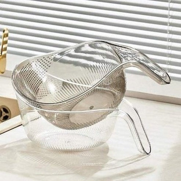Strainer bowl for washing rice and vegetables
