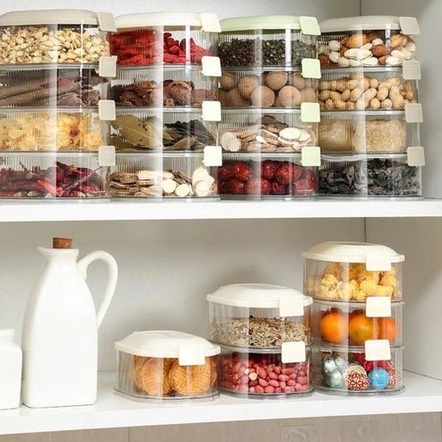 Multi-Layer Spice Storage Container with Airtight Seal | Fresh-Keeping Box for Spices, Nuts, & More