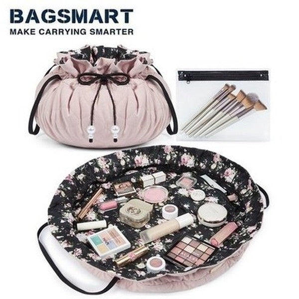 Drawstring Makeup Bag for Women Travel Cosmetic Bag Organizer Case with Clear Pouch Set. Luggage and Bags. Type: Cosmetic and Toiletry Bags. Material: Polyester.