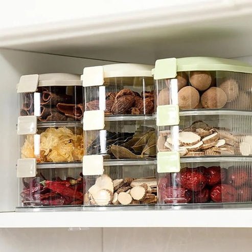 Multi-Layer Spice Storage Container with Airtight Seal | Fresh-Keeping Box for Spices, Nuts, & More